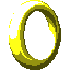 An animation of a spinning golden ring from the Sonic the Hedgehog games for Sega Genesis